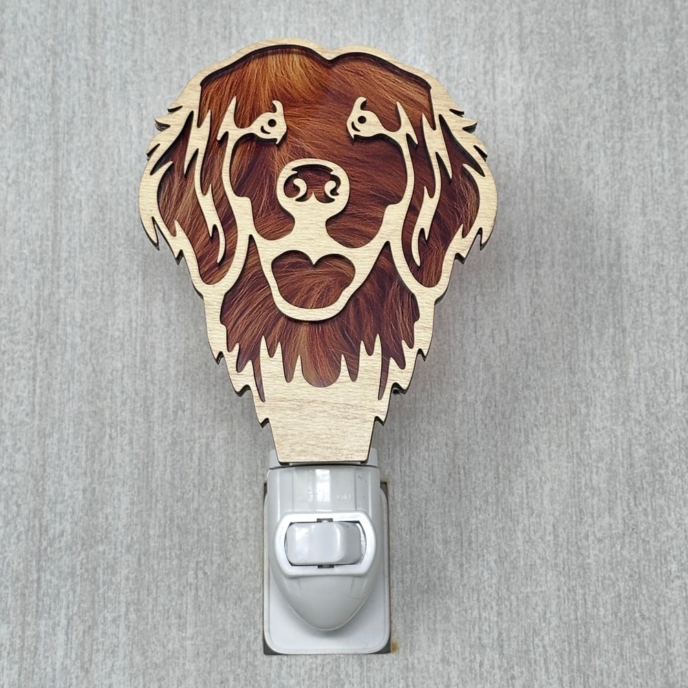 Golden Retriever Dog Plug In Night Light Wear Watt Handmade NEW - Picture 3 of 8